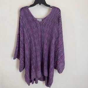 Catherines Purple Shrug with Textured Knit
